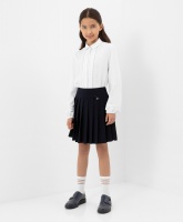 Юбка в складку синяя Gulliver, школьная форма для девочек  фото, kupilegko.ru